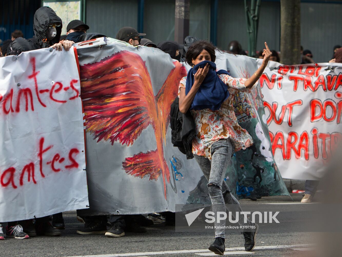 Protests in Paris against amendments to Labor Code