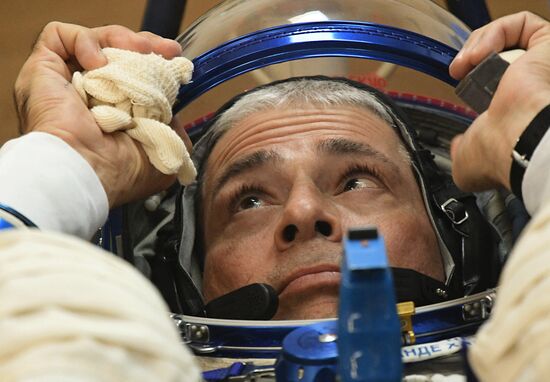 Launch of Soyuz-FG carrier rocket with manned Soyuz MS-06 spacecraft