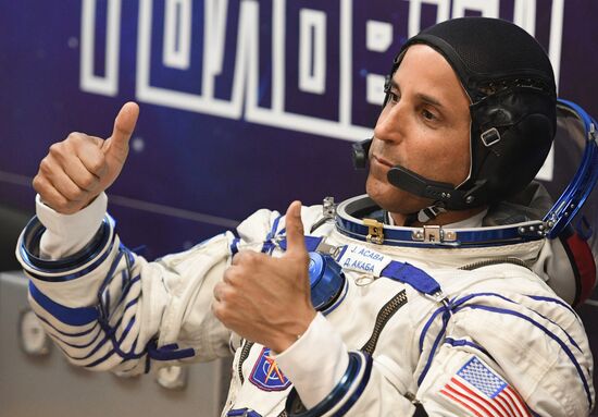 Launch of Soyuz-FG carrier rocket with manned Soyuz MS-06 spacecraft