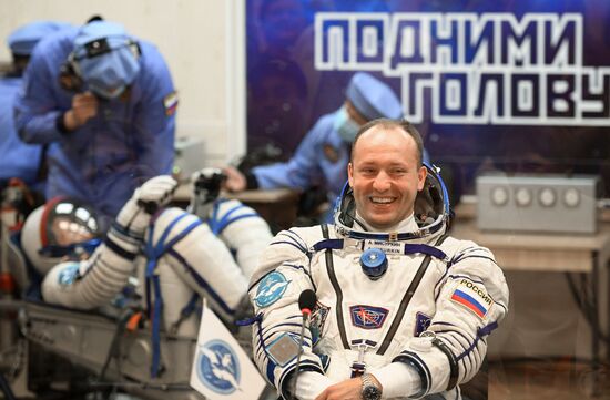 Launch of Soyuz-FG carrier rocket with manned Soyuz MS-06 spacecraft