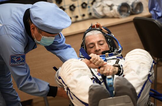 Launch of Soyuz-FG carrier rocket with manned Soyuz MS-06 spacecraft