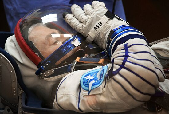 Launch of Soyuz-FG carrier rocket with manned Soyuz MS-06 spacecraft