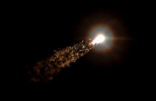 Launch of Soyuz-FG carrier rocket with manned Soyuz MS-06 spacecraft
