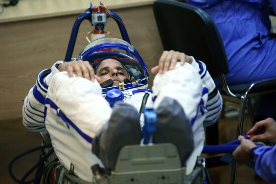 Launch of Soyuz-FG carrier rocket with manned Soyuz MS-06 spacecraft