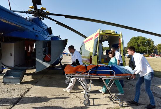Air medical service helicopters resume operations in Crimea