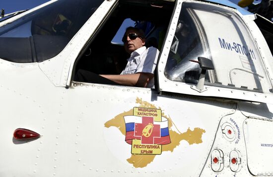 Air medical service helicopters resume operations in Crimea