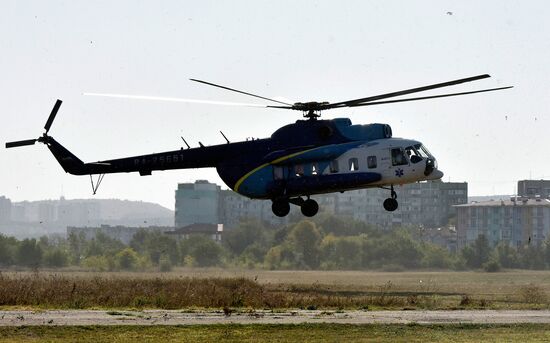 Air medical service helicopters resume operations in Crimea