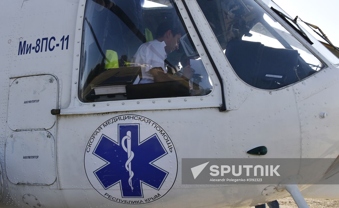 Air medical service helicopters resume operations in Crimea