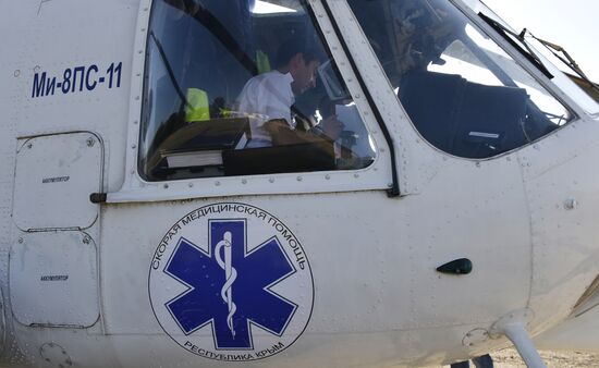 Air medical service helicopters resume operations in Crimea