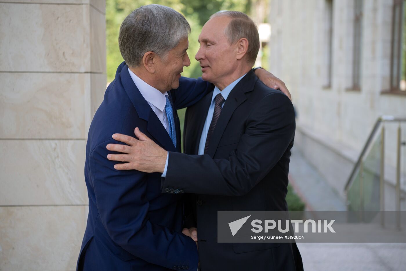 Russian President Vladimir Putin meets with President of Kyrgyzstan Almazbek Atambayev