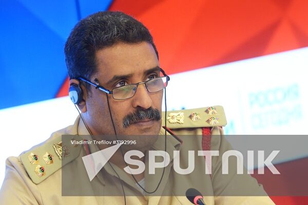 News conference by Libyan National Army spokesman Ahmed Al Mismari