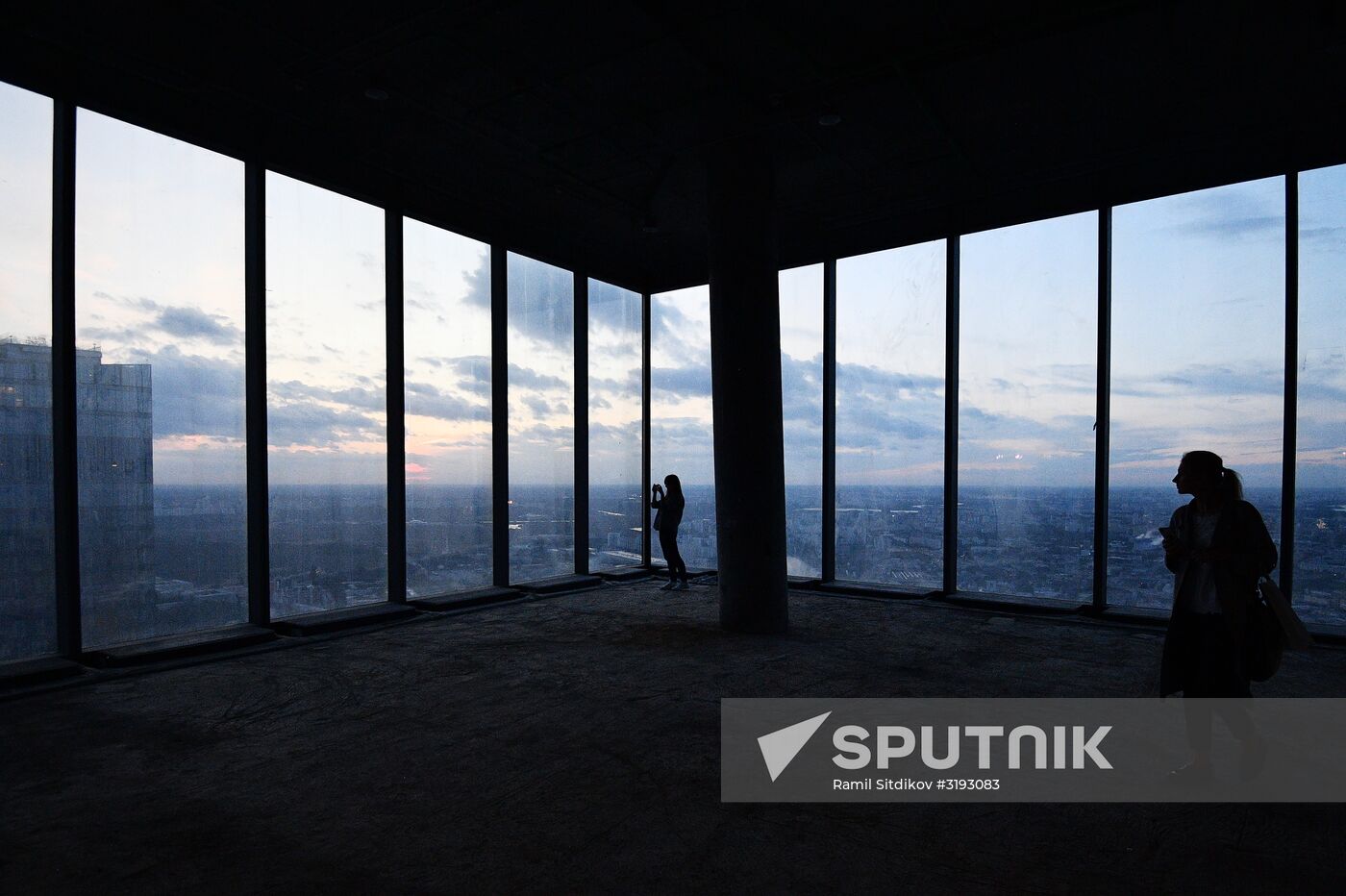 News conference on construction site of Europe's highest viewing platform