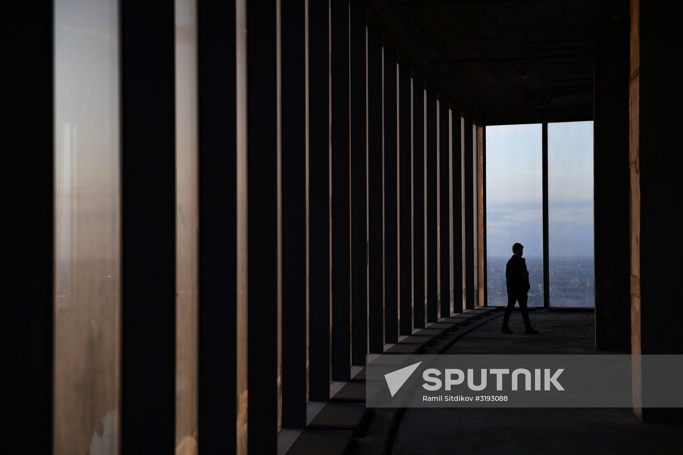 News conference on construction site of Europe's highest viewing platform