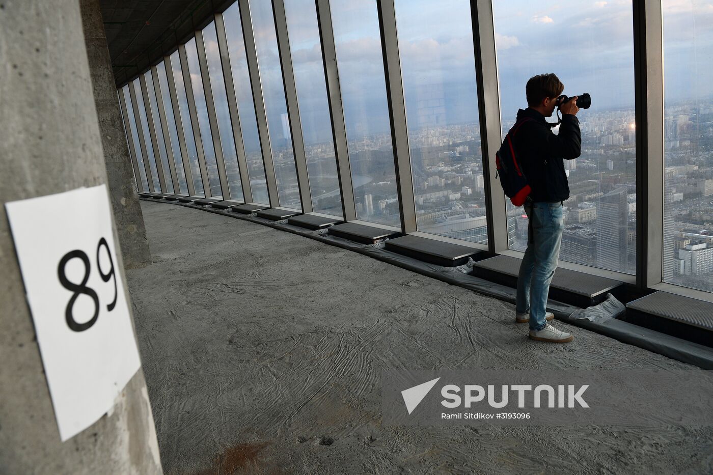 News conference on construction site of Europe's highest viewing platform