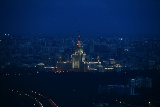 News conference on construction site of Europe's highest viewing platform
