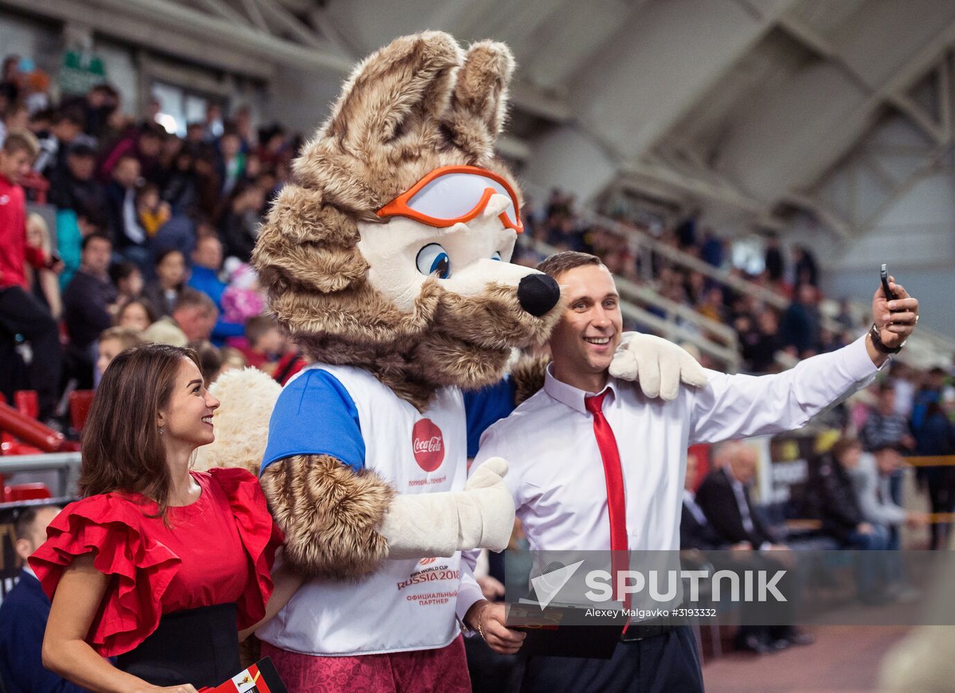 2018 FIFA World Cup Trophy presented in Omsk