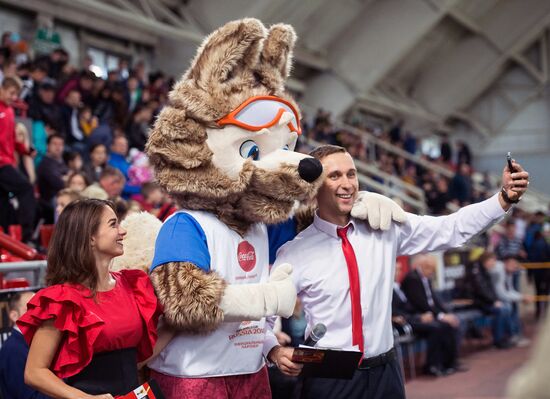 2018 FIFA World Cup Trophy presented in Omsk