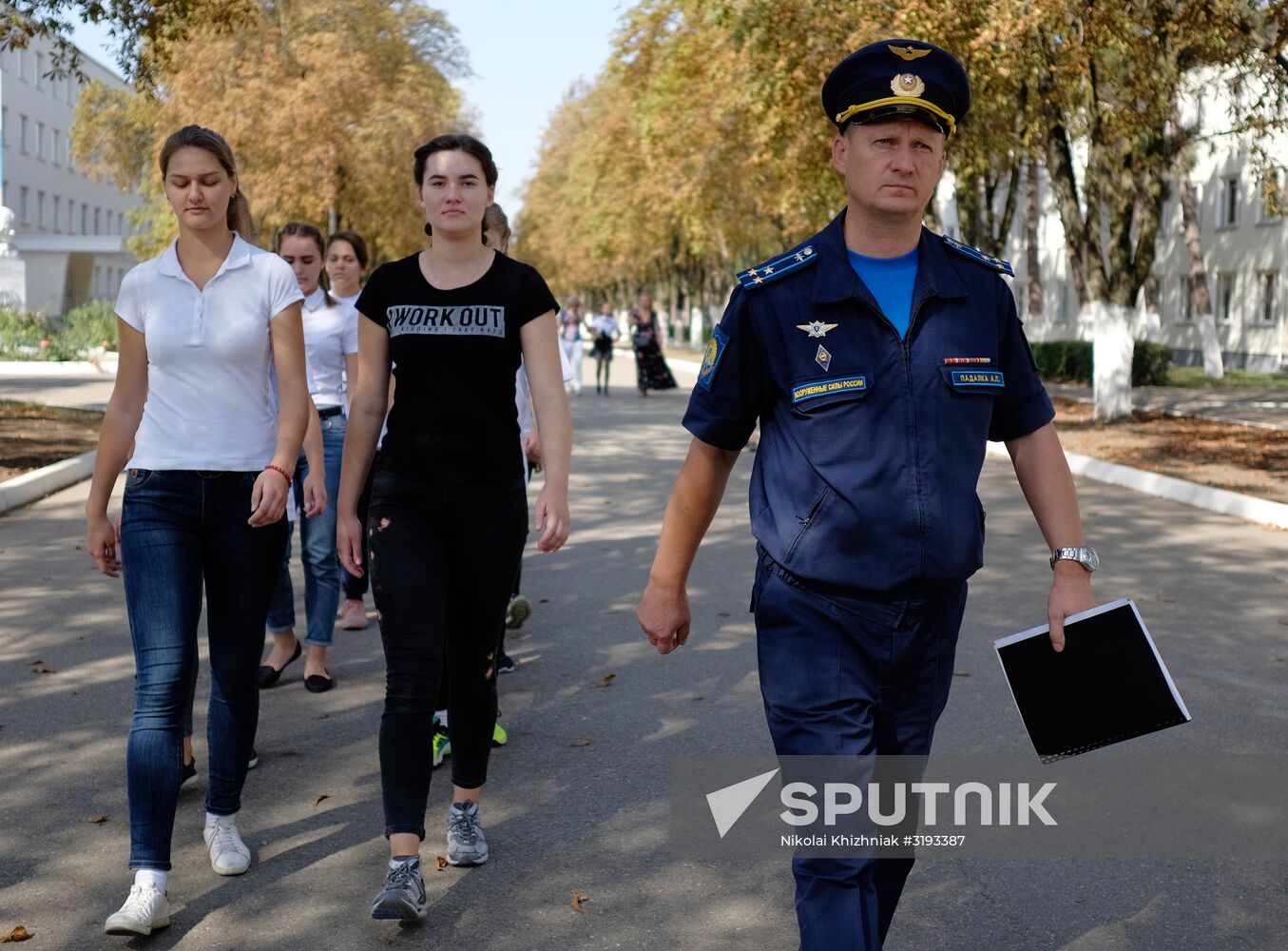 Young women sit for admission tests to Krasnodar Aviation School