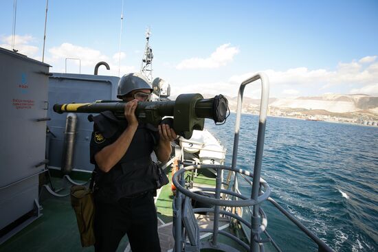 Tactical exercises of the Southern Military District's Novorossiysk unit