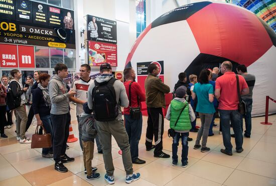 2018 FIFA World Cup Trophy presented in Omsk