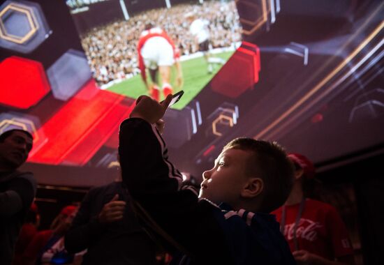 2018 FIFA World Cup Trophy presented in Omsk