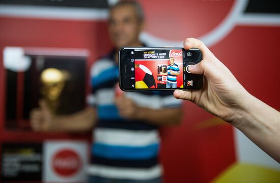 2018 FIFA World Cup Trophy presented in Omsk
