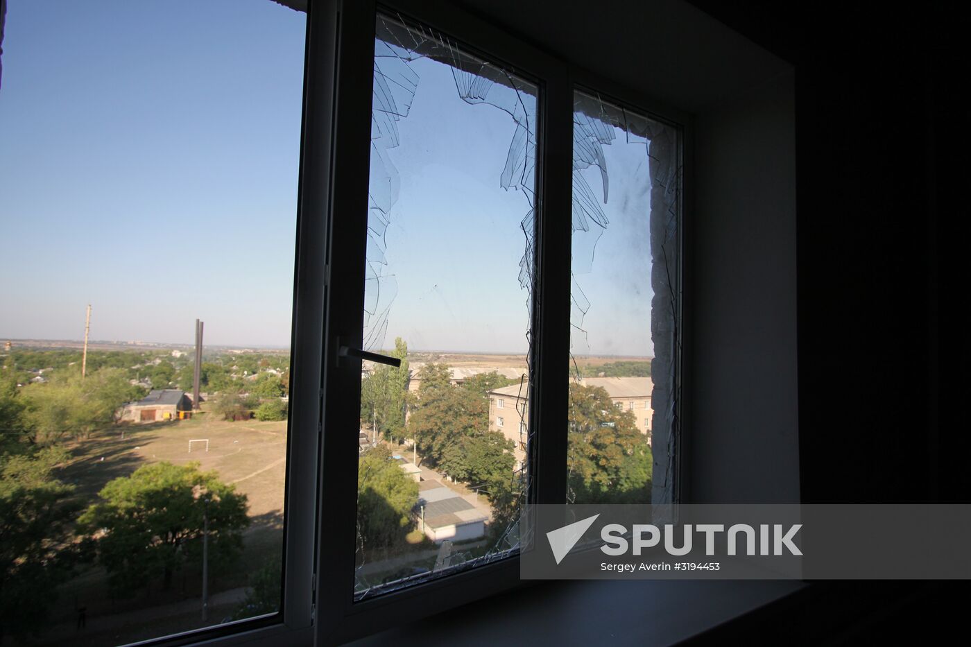 Aftermath of overnight shelling of Donetsk