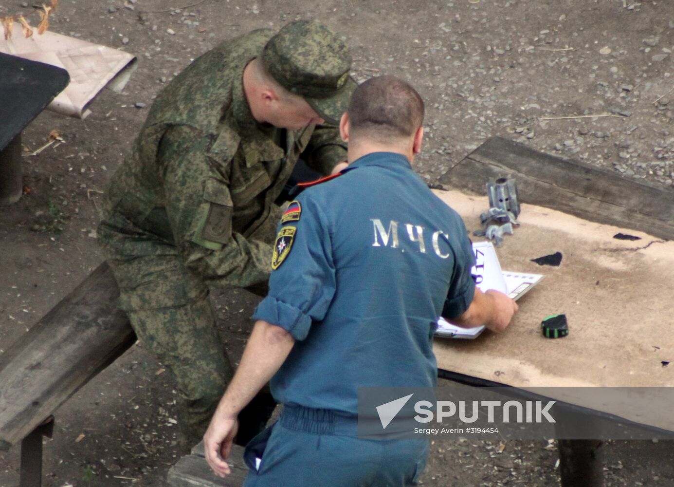 Aftermath of overnight shelling of Donetsk