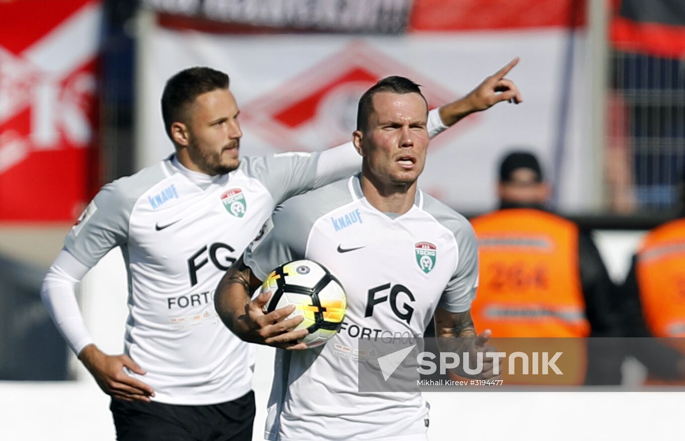 Russian Football Premier League. Tosno vs. Spartak