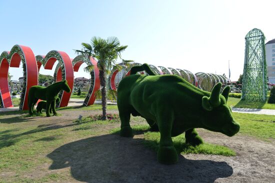 Flower park opens in Grozny