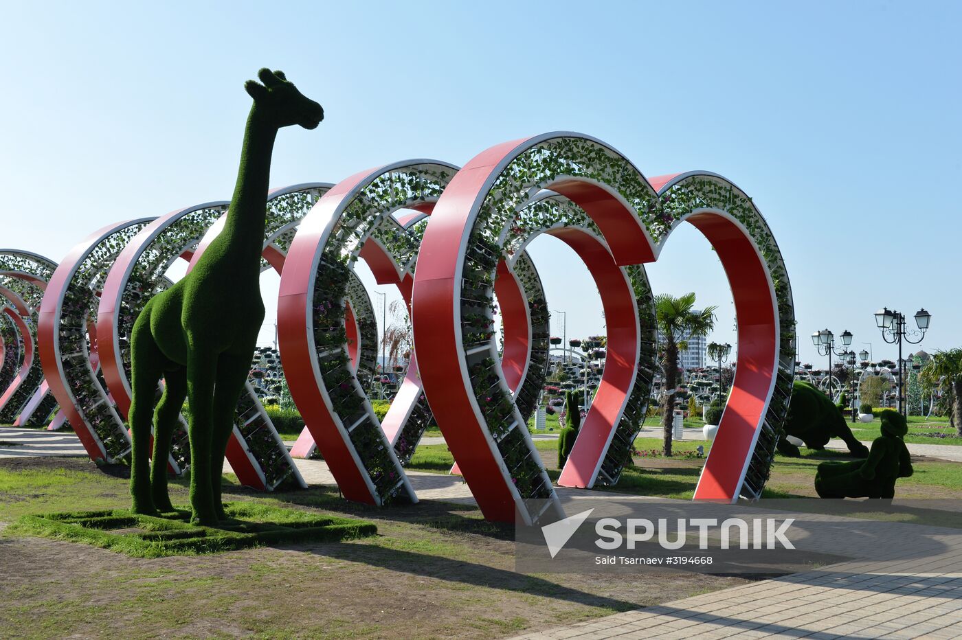 Flower park opens in Grozny