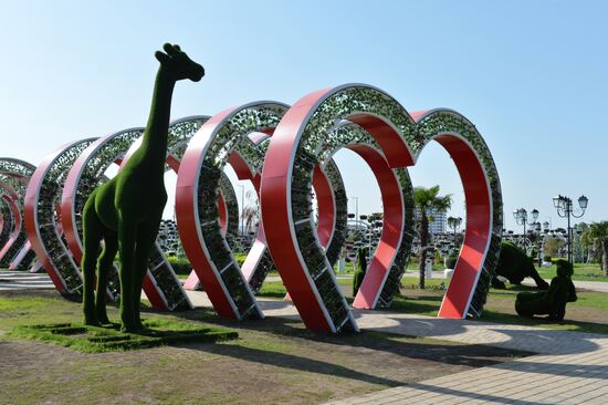 Flower park opens in Grozny