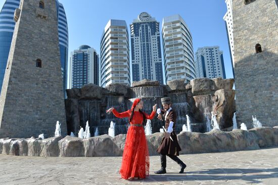 Flower park opens in Grozny