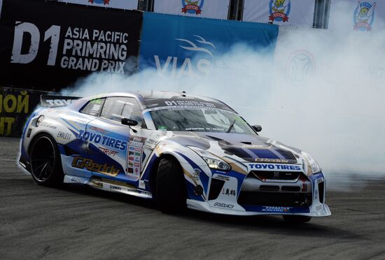 International drifting competition in Vladivostok