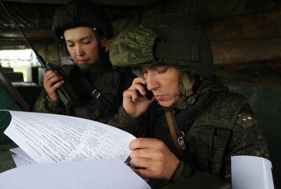 Tactical maneuvers by Baltic Fleet motorized infantry in Kaliningrad Region