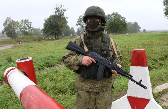 Tactical maneuvers by Baltic Fleet motorized infantry in Kaliningrad Region