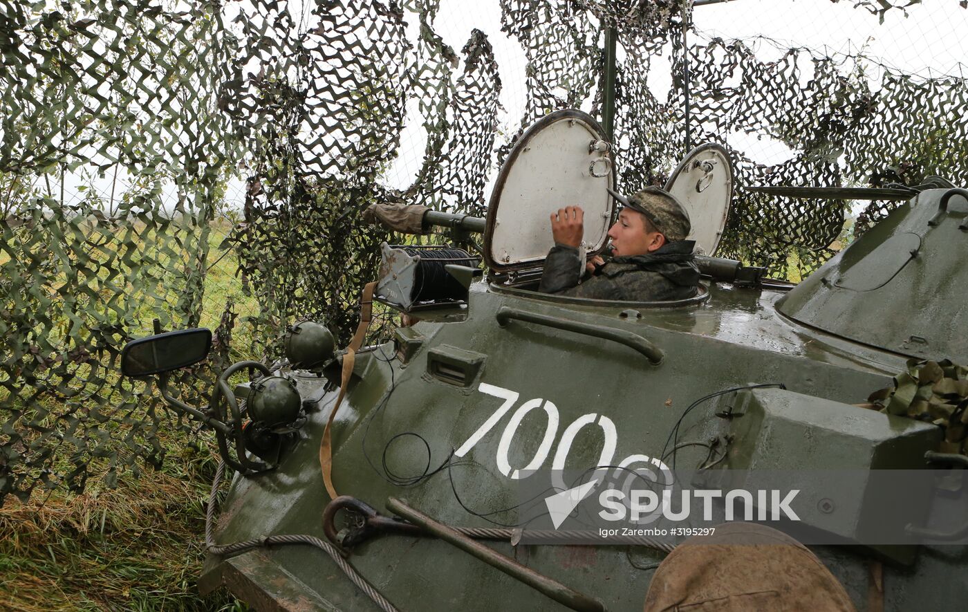 Tactical maneuvers by Baltic Fleet motorized infantry in Kaliningrad Region
