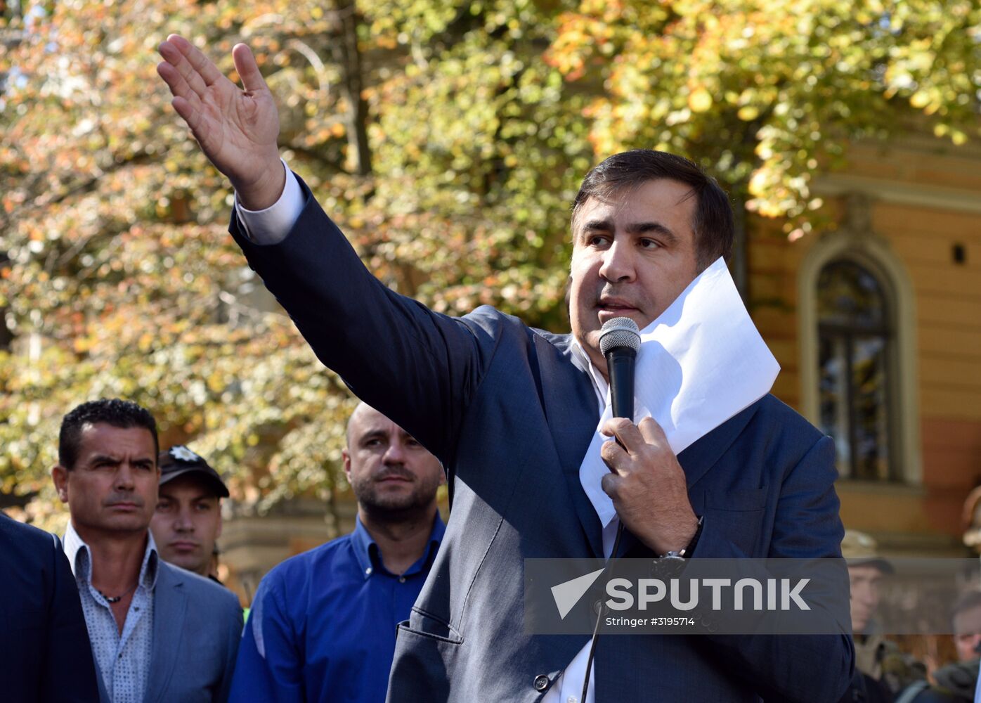 Mikheil Saakashvili speaks in Kiev