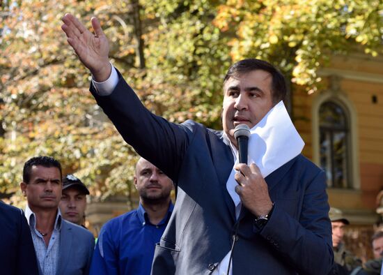 Mikheil Saakashvili speaks in Kiev