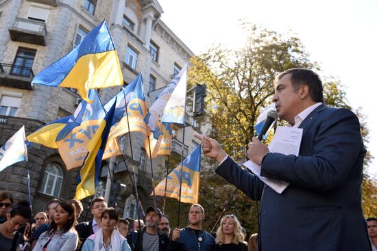 Mikheil Saakashvili speaks in Kiev