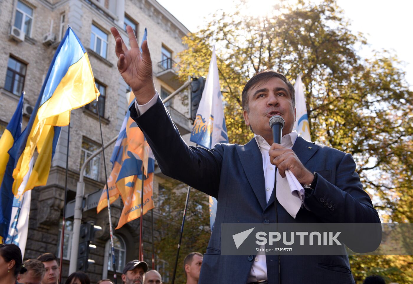 Mikheil Saakashvili speaks in Kiev