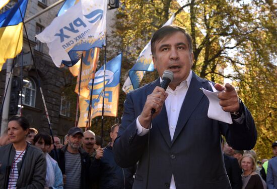 Mikheil Saakashvili speaks in Kiev