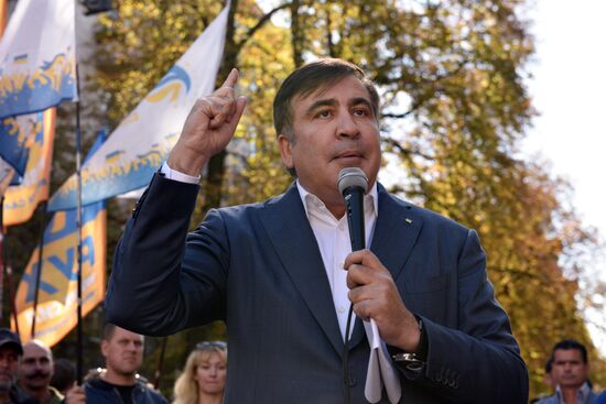 Mikheil Saakashvili speaks in Kiev