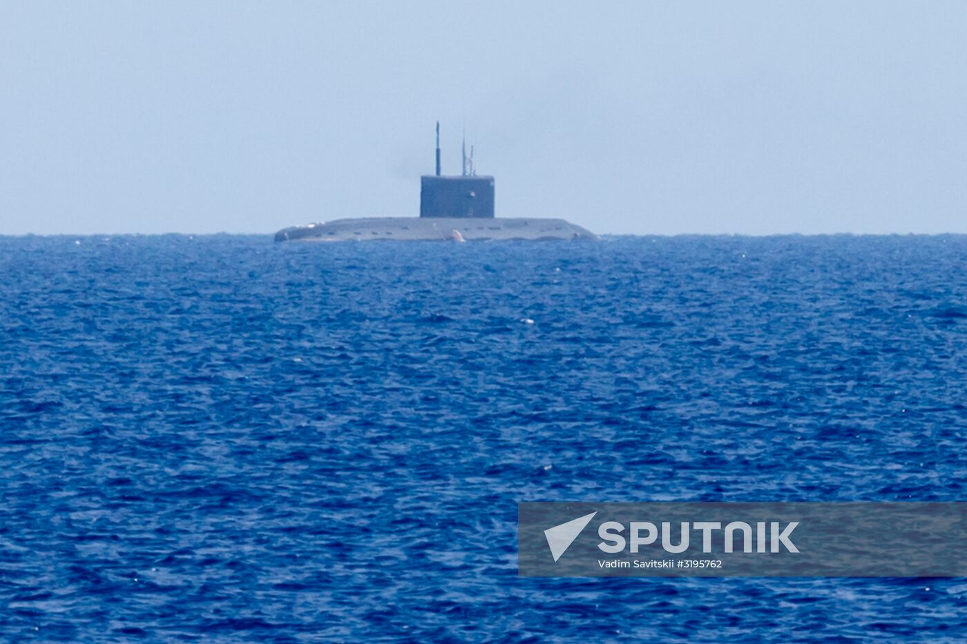 Launching Kalibr cruise missiles at terrorist targets in Syria