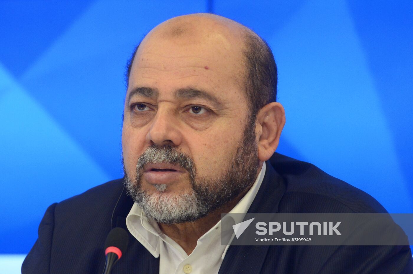 News conference by head of Hamas delegation Mousa Abu Marzook
