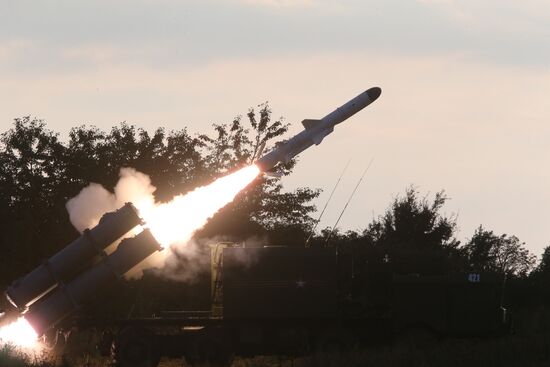 Bal coastal missile system launches anti-ship missile at Zapad-2017 exercise