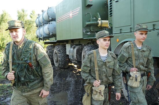 Bal coastal missile system launches anti-ship missile at Zapad-2017 exercise