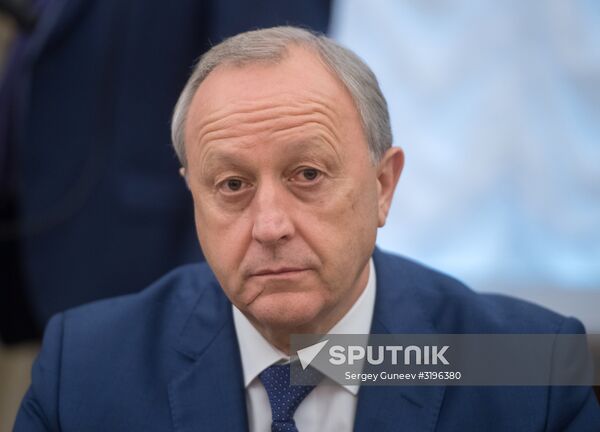 President Vladimir Putins meets with newly elected heads of regions