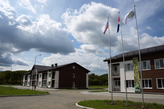 Opening of the central estate of Land of the Leopard Park in Primorye Territory