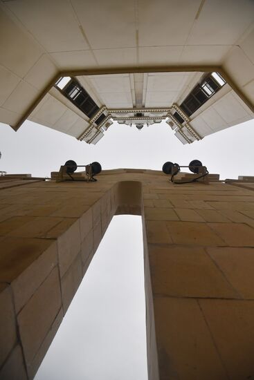 Russian Foreign Ministry building's spire reconstructed